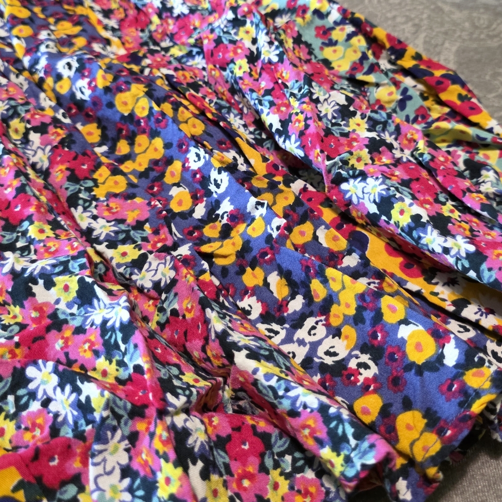 Patrons Of Peace Floral Multicolour Mini Shift Dress With Ties (Size S) - Picture 5 of 7